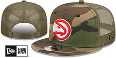 Hawks ARMY CAMO TRUCKER Hat by New Era