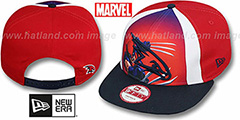 Hawks MARVEL RETRO-SLICE SNAPBACK Red-Navy Hat by New Era