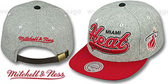 Heat 2T TAILSWEEPER STRAPBACK Grey-Red Hat by Mitchell and Ness