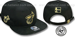 Heat JULIGUNK STRAPBACK Black-Gold Hat by Twins 47 Brand