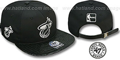 Heat JULIGUNK STRAPBACK Black-Silver Hat by Twins 47 Brand