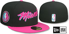 Heat MIAMI VICE SIDE-PATCH Black-Beetroot Fitted Hat by New Era