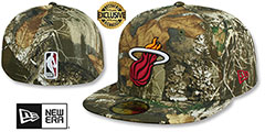 Heat NBA TEAM-BASIC Realtree Camo Fitted Hat by New Era