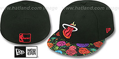 Heat REAL FLORAL VIZA-PRINT Black Fitted Hat by New Era