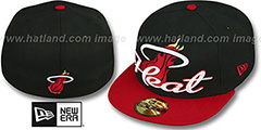 Heat SCRIPT-PUNCH Black-Red Fitted Hat by New Era