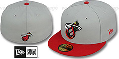 Heat TRACE-POP Grey-Red Fitted Hat by New Era