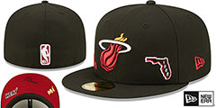 Heat TRIPLE THREAT IDENTITY Black Fitted Hat by New Era