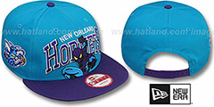 Hornets CHALK-UP HERO SNAPBACK Teal-Purple Hat by New Era