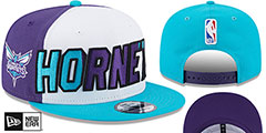 Hornets COLOR BLOCK BACK HALF SNAPBACK Hat by New Era