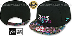 Hornets FLORAL-FUR STRAPBACK Black-Purple Hat by New Era