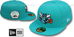 Hornets SIDE TEAM-PATCH Teal Fitted Hat by New Era