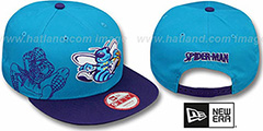 Hornets SIDE-TEAM SPIDERMAN SNAPBACK Hat by New Era