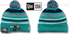 Hornets STRIPEOUT Knit Beanie Hat by New Era