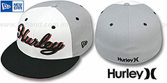 Hurley DUSHANE White-Grey-Black Fitted Hat by New Era