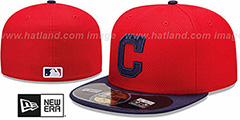 Indians MLB DIAMOND ERA 59FIFTY Red-Navy BP Hat by New Era