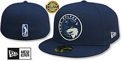 Iowa Wolves NBA G-LEAGUE Navy Fitted Hat by New Era