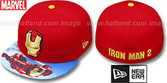 Iron Man 2 HI-RES VIZA PRINT Red Fitted Hat by New Era