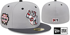 IronPigs MILB MARVEL DEFENDERS SIDE-PATCH Grey-Grey Fitted Hat by New Era