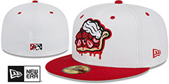 IronPigs THEME NIGHT White-Red Fitted Hat by New Era