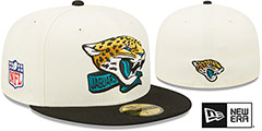 Jaguars 2022 NFL SIDELINE Cream-Black Fitted Hat by New Era