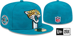 Jaguars 2024 NFL SIDELINE Teal Fitted Hat by New Era