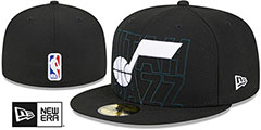 Jazz 2023 NBA DRAFT Black Fitted Hat by New Era