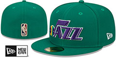 Jazz NBA CLASSIX Kelly Fitted Hat by New Era