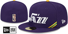 Jazz NBA CLASSIX Purple Fitted Hat by New Era