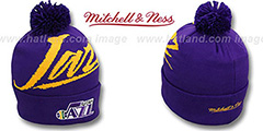 Jazz VICE BEANIE Purple by Mitchell and Ness