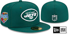 Jets 1999 PRO BOWL SIDE-PATCH Green Fitted Hat by New Era