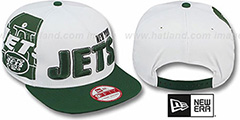 Jets BIGSIDE A-FRAME SNAPBACK White-Green Hat by New Era