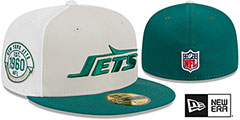 Jets HISTORIC SIDELINE PINWHEEL Fitted Hat by New Era