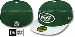 Jets NFL JERSEY-BASIC Green-White Fitted Hat by New Era