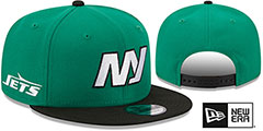 Jets NFL LIGATURE SNAPBACK Green-Black Hat by New Era