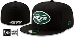 Jets NFL TEAM-BASIC Black Fitted Hat by New Era