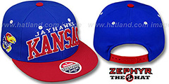 Kansas 2T SUPER-ARCH SNAPBACK Royal-Red Hat by Zephyr