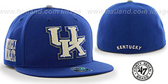 Kentucky NCAA CATERPILLAR Royal Fitted Hat by 47 Brand