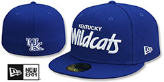 Kentucky NCAA TEAM-SCRIPT Royal Fitted Hat by New Era