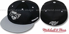 Kings 2T BP-MESH Black-Grey Fitted Hat by Mitchell and Ness