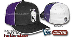 Kings LOGOMAN-2 Black-Purple-White Fitted Hat by New Era