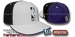 Kings LOGOMAN White-Black-Purple Fitted Hat by New Era