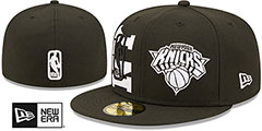 Knicks 2022 NBA DOUBLE WHAMMY DRAFT Black-White Fitted Hat by New Era