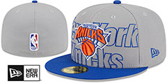 Knicks 2023 ALTERNATE NBA DRAFT Grey-Royal Fitted Hat by New Era