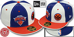 Knicks DOUBLE WHAMMY 2 Royal-White Fitted Hat