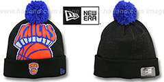 Knicks HWC-BIGGIE Black Knit Beanie Hat by New Era