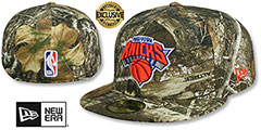 Knicks NBA TEAM-BASIC Realtree Camo Fitted Hat by New Era