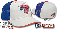 Knicks PINWHEEL White-Royal Fitted Hat by New Era