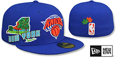 Knicks STATEVIEW Royal Fitted Hat by New Era