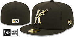 Knights MILB ONFIELD ALT 1 Black Fitted Hat by New Era