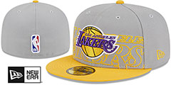 Lakers 2023 ALTERNATE NBA DRAFT Grey-Gold Fitted Hat by New Era